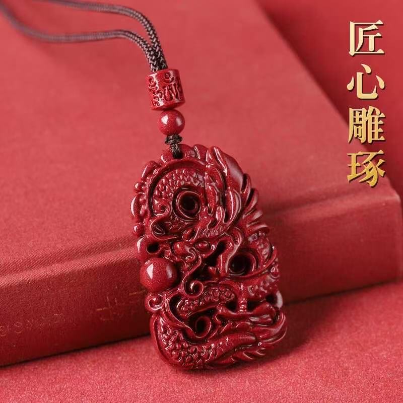 朱砂多款龙牌情侣吊坠时尚百搭龙牌吊坠
