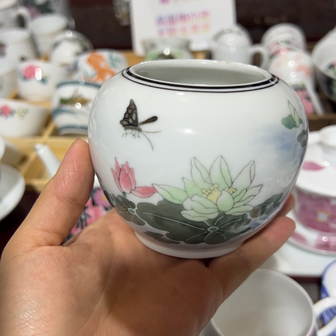 醴陵瓷直播供货基地群力10厘米手绘