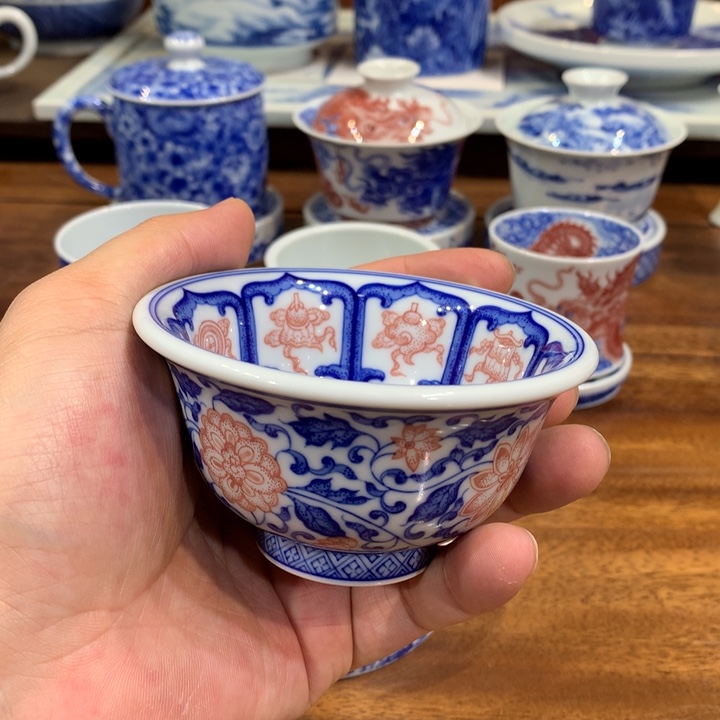 晓月柴窑 缠枝 八宝