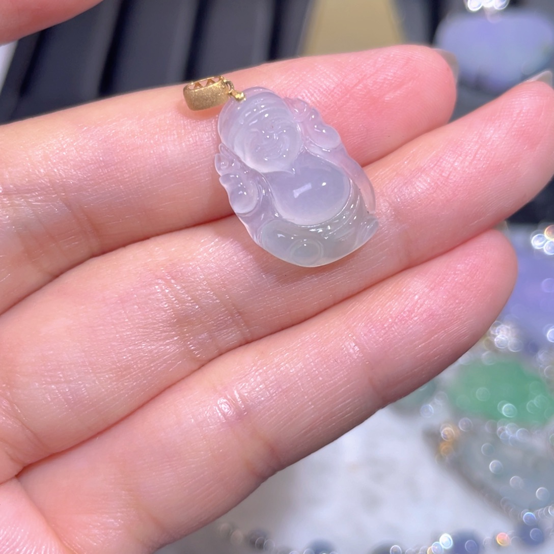 翡翠18K金镶嵌颈饰翡翠