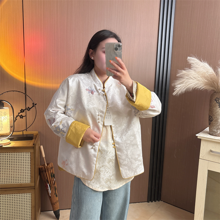【蝶语】双面双穿新中式国风外套女2025年春秋季新款圆领上衣