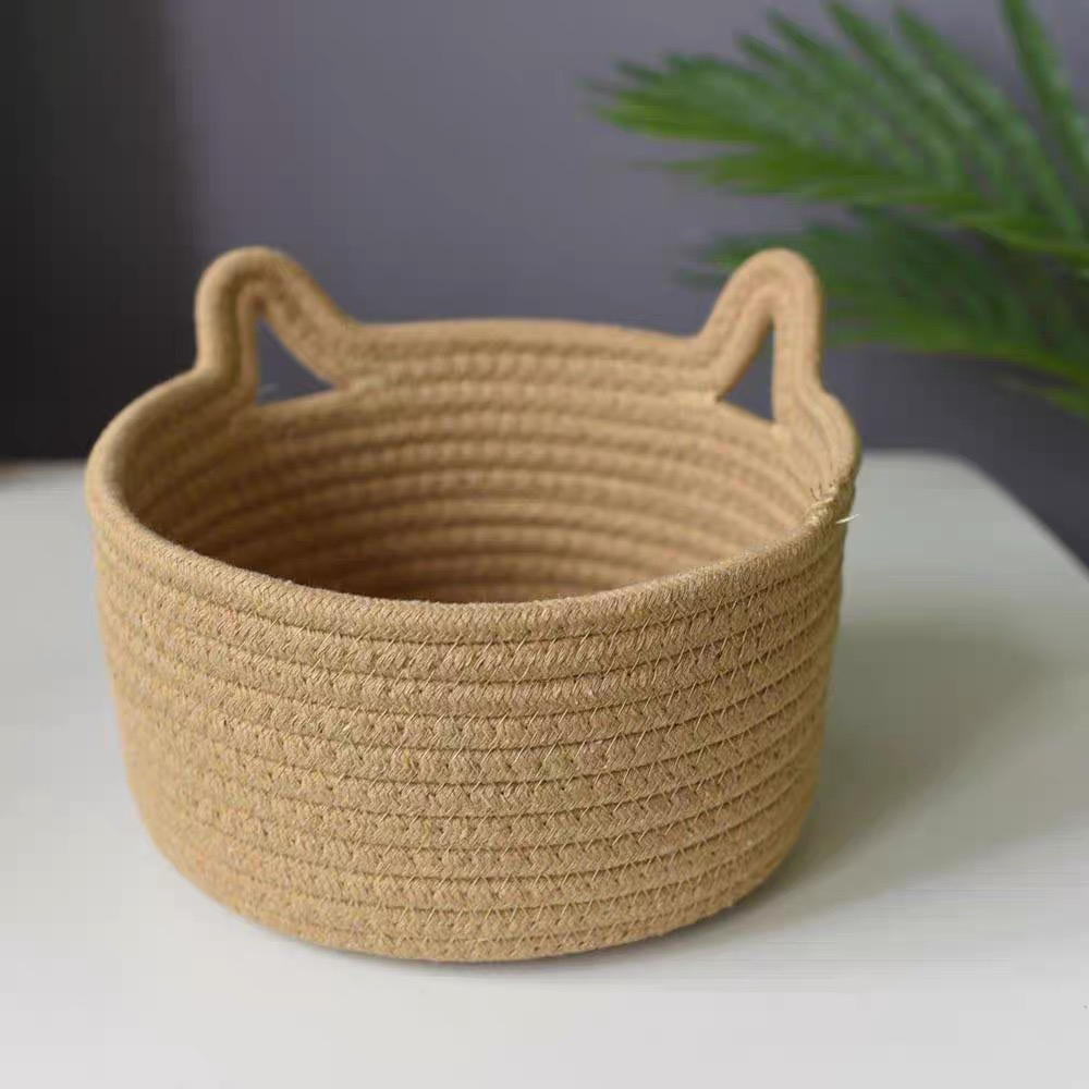 手工编织收纳筐 14×20cm