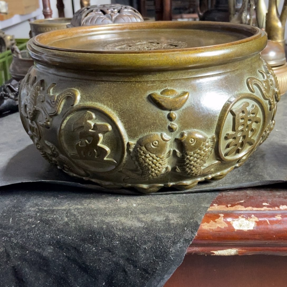 铜器工艺品摆件香炉摆件