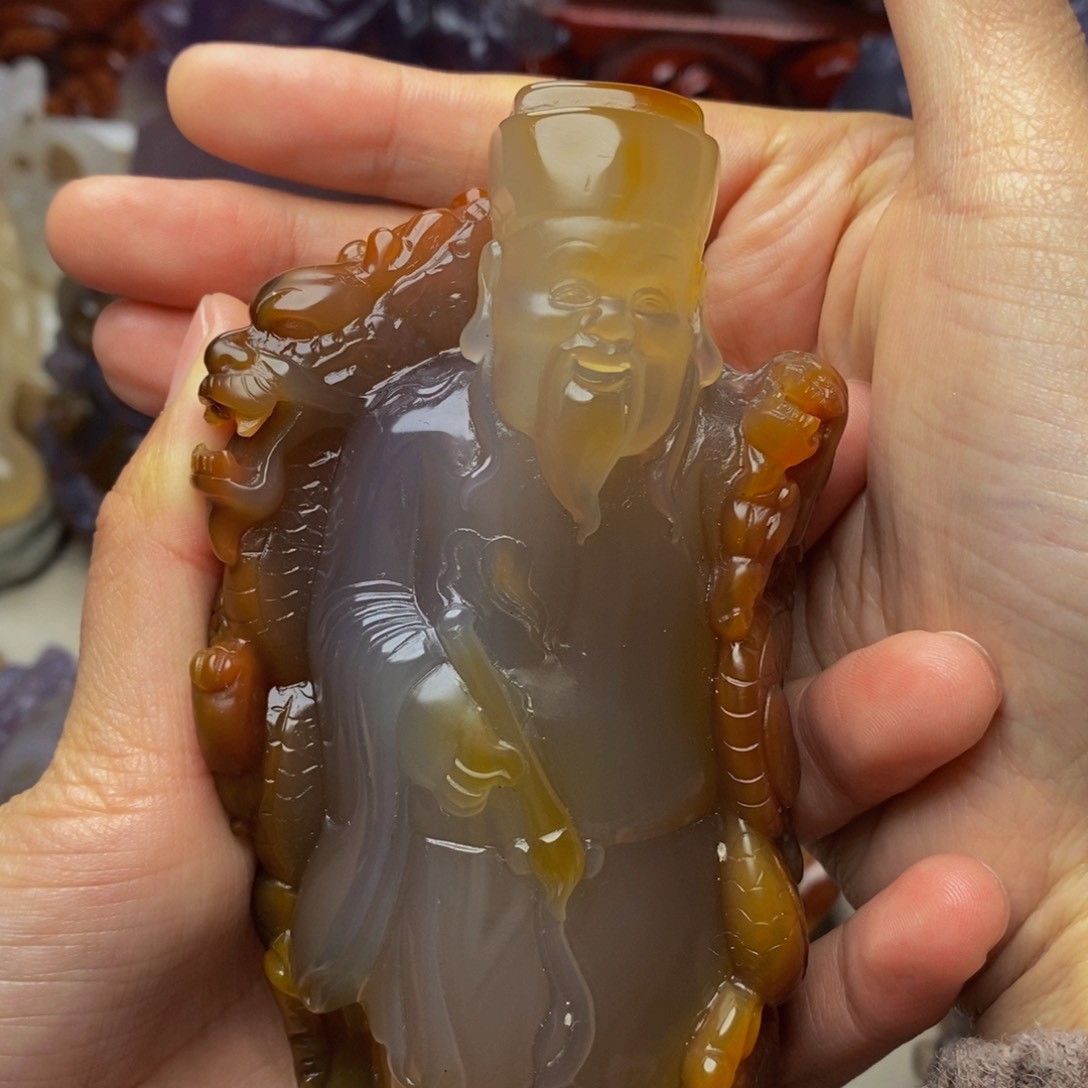 玛瑙/玉髓摆件未镶嵌神**主