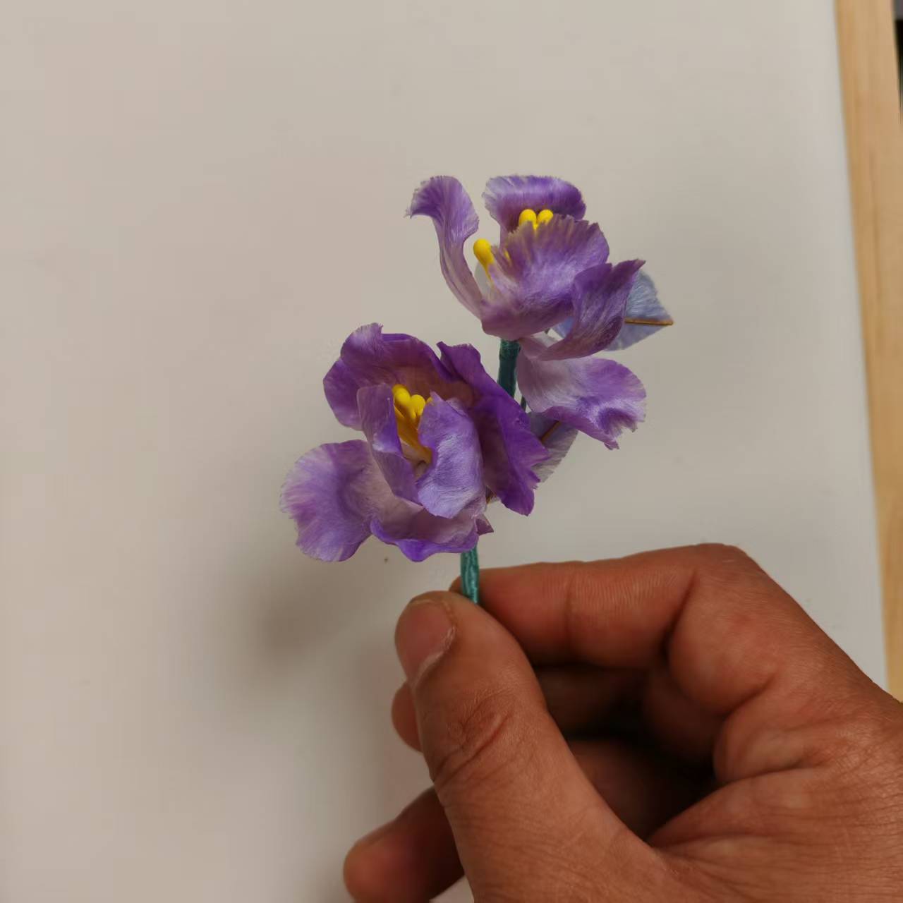 古阁  丁香 非遗绒花软簪发夹 加主体联系客（手工制品 默认微瑕）