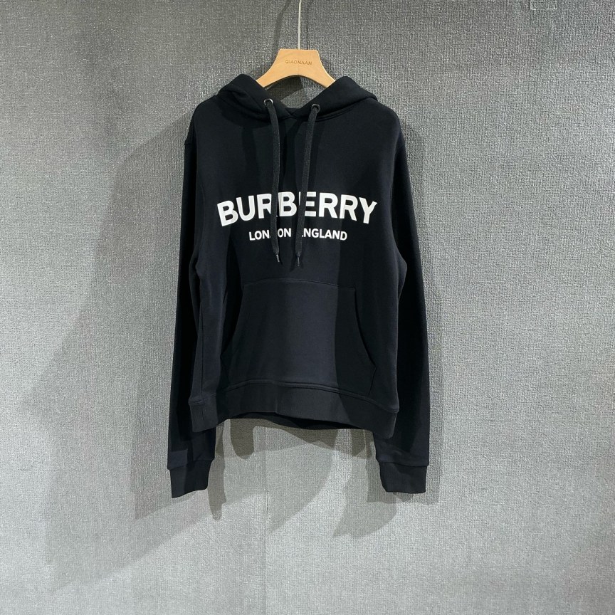 未使用 BURBERRY/博柏利 （pm）字母logo帽衫卫衣 s码/3201