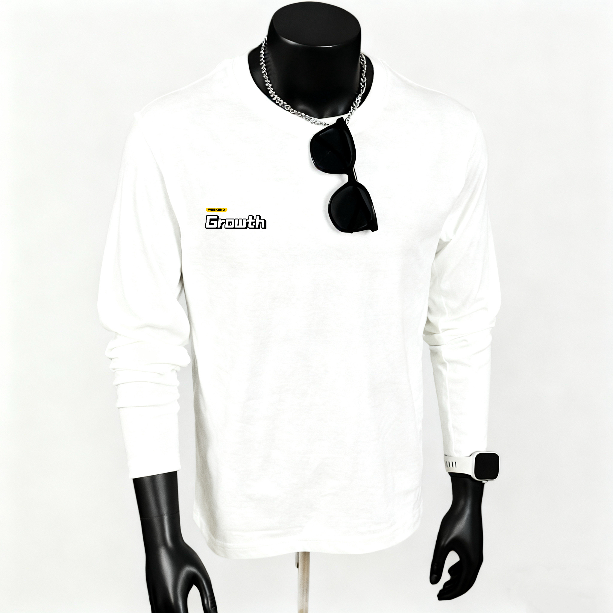 简约新款纯棉长袖圆领纯色时尚休闲百搭男士T恤上衣秋冬季