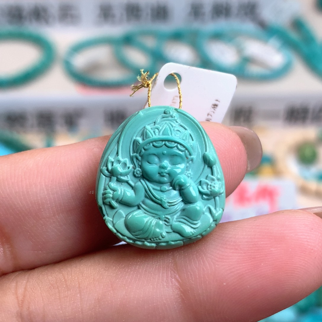 绿松石未镶嵌雕刻
