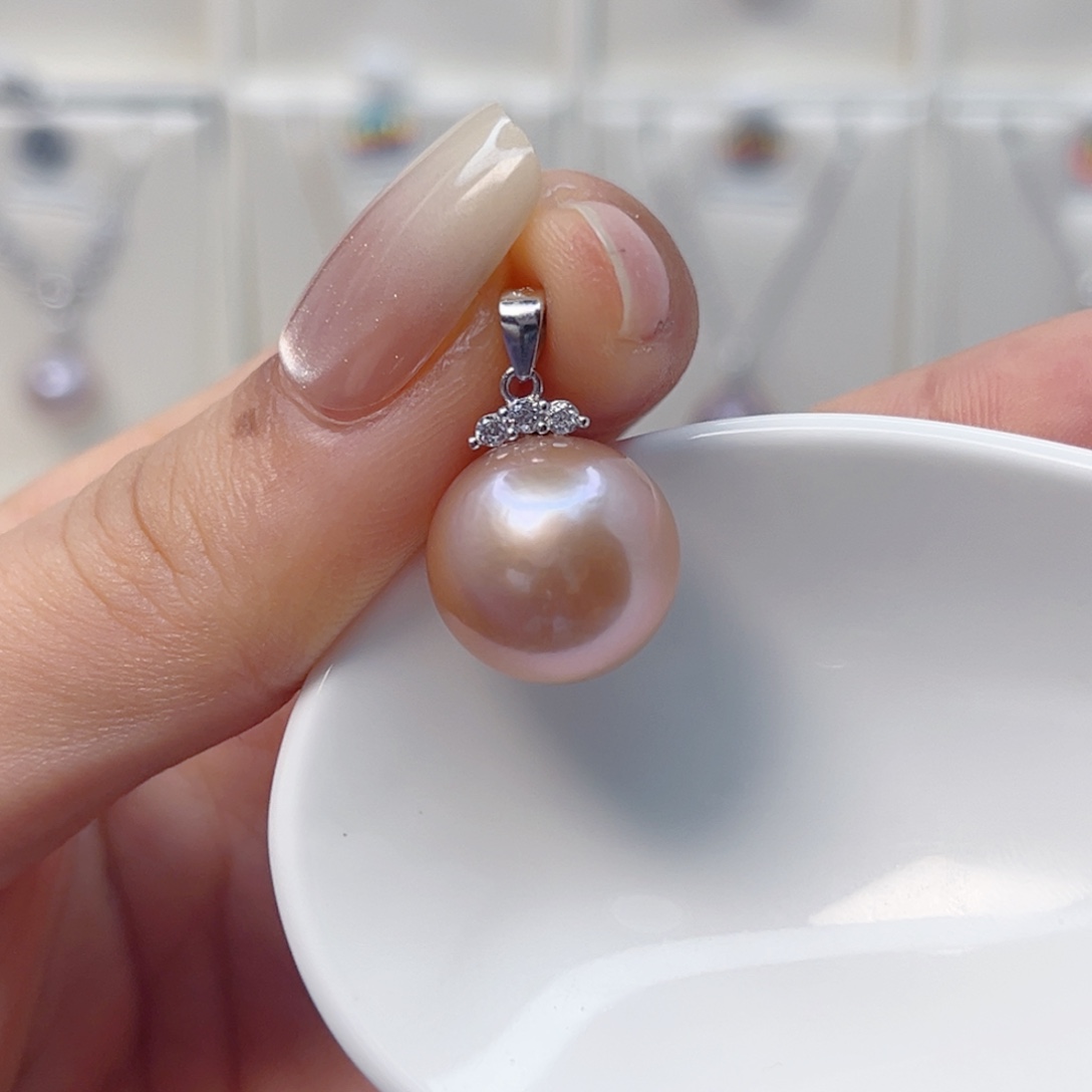 银S925镶嵌淡水珍珠颈饰