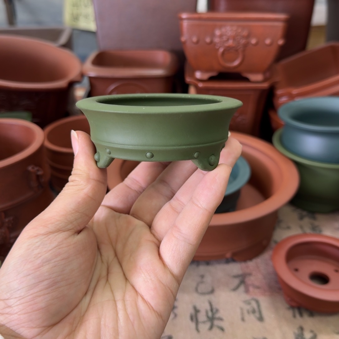 紫砂花盆宜兴紫砂正品6.5x2