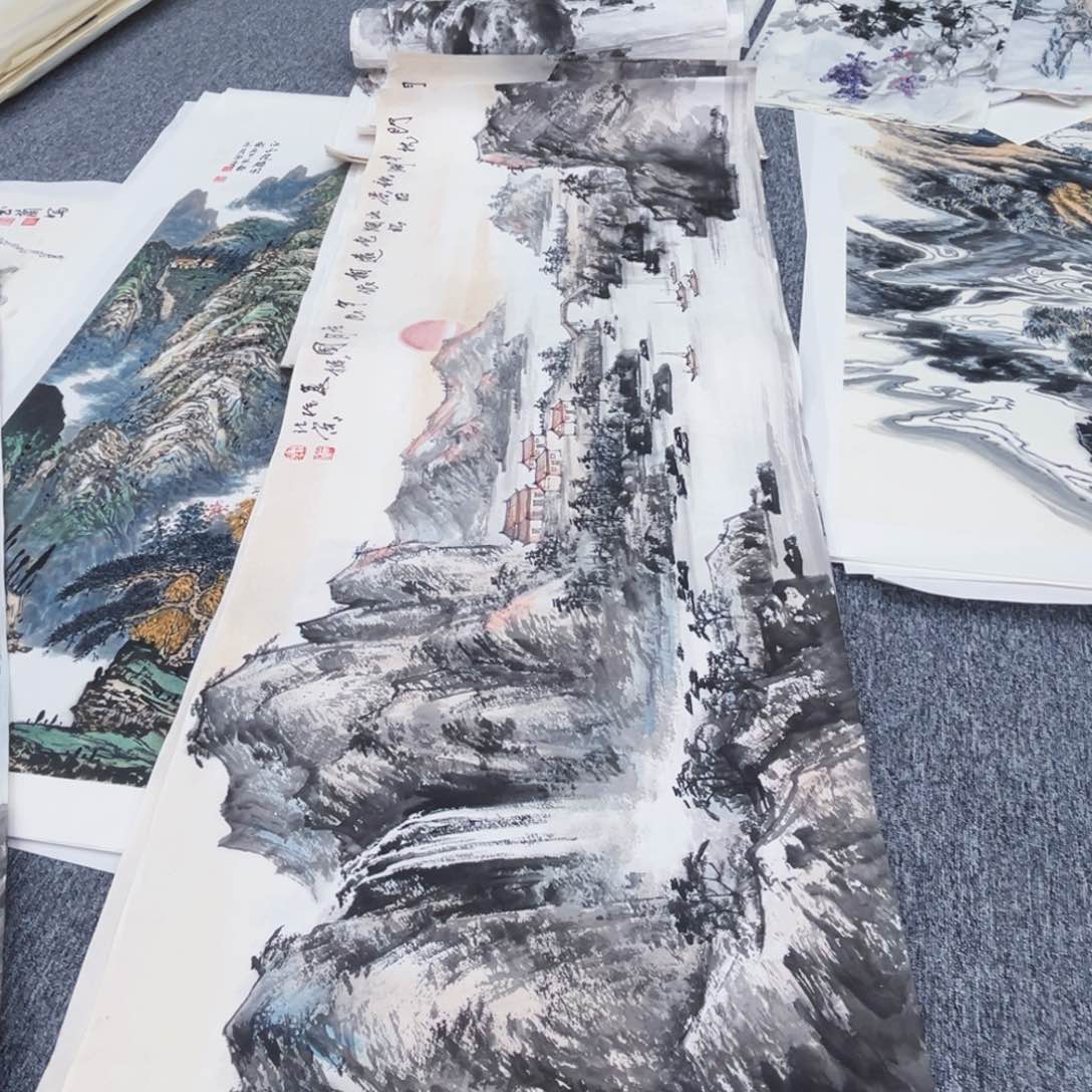 国画花****3小六绘画作品