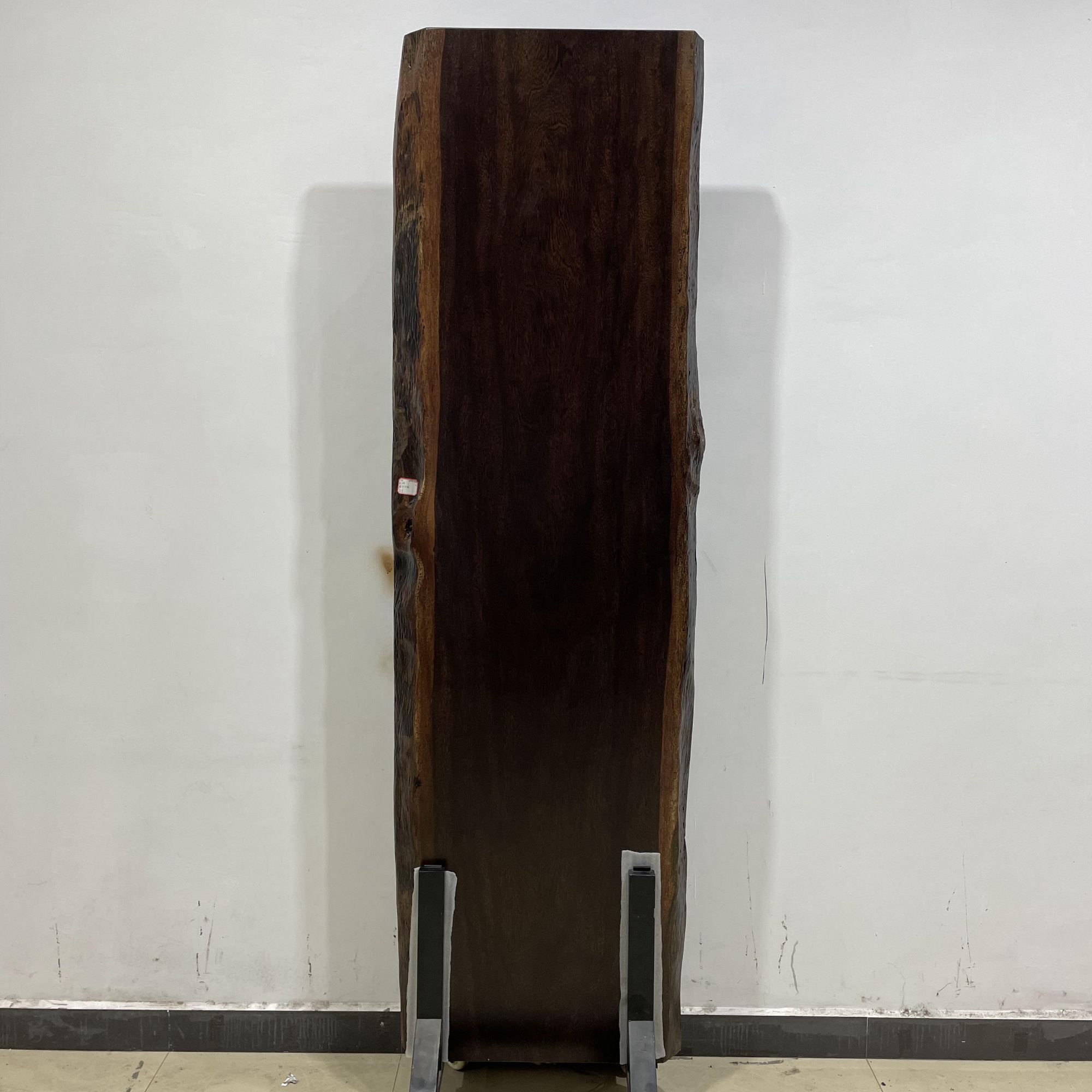 21-长233宽65-70-66厚7公分自然边非洲黑檀大板实木整板原木茶几