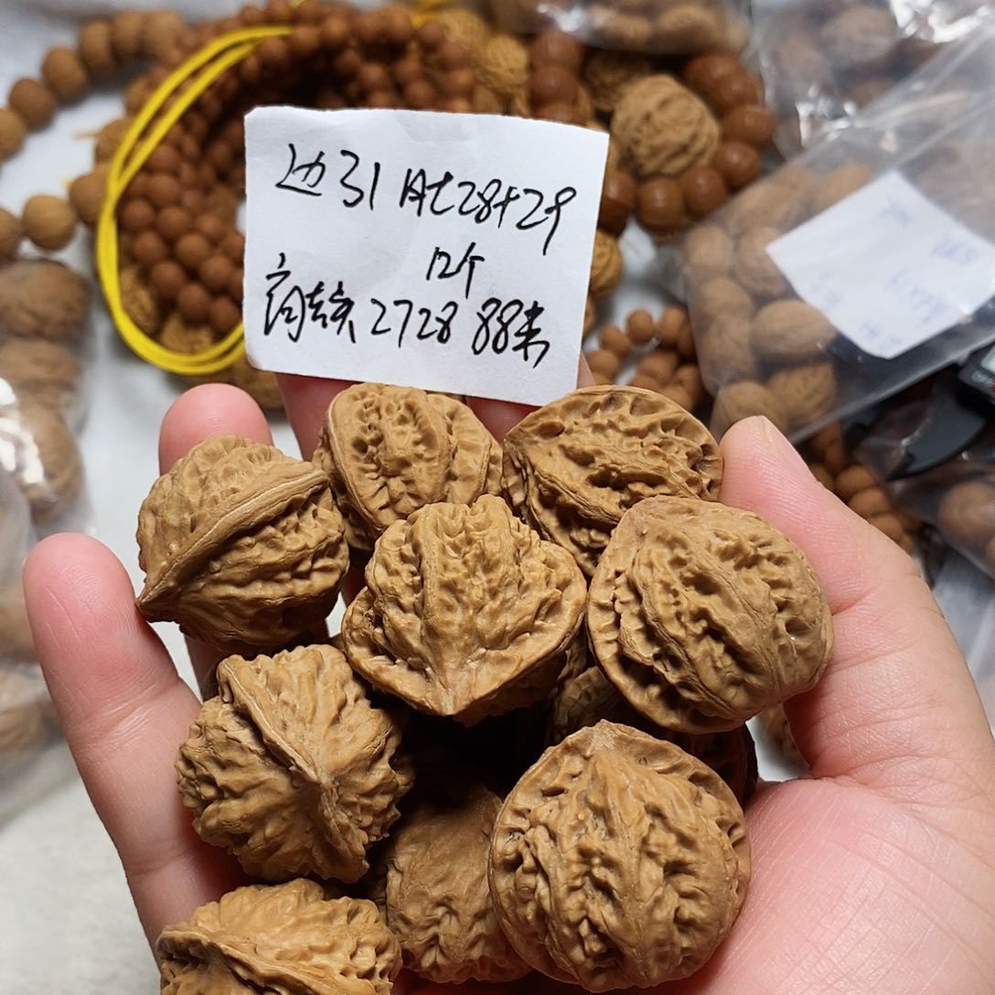 核桃手串/手链宽边八棱单圈