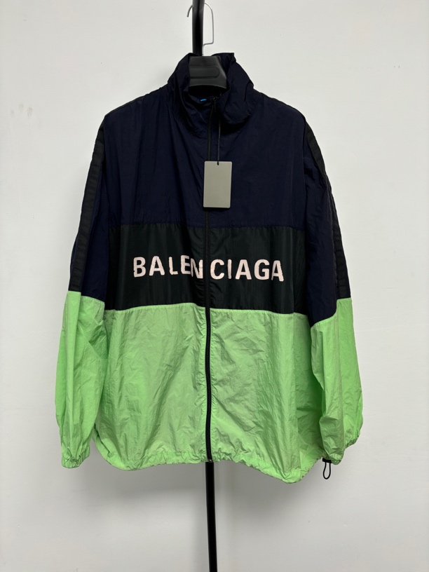 90新 Balenciaga/巴黎世家 拼接夹克 印花瑕疵 00686