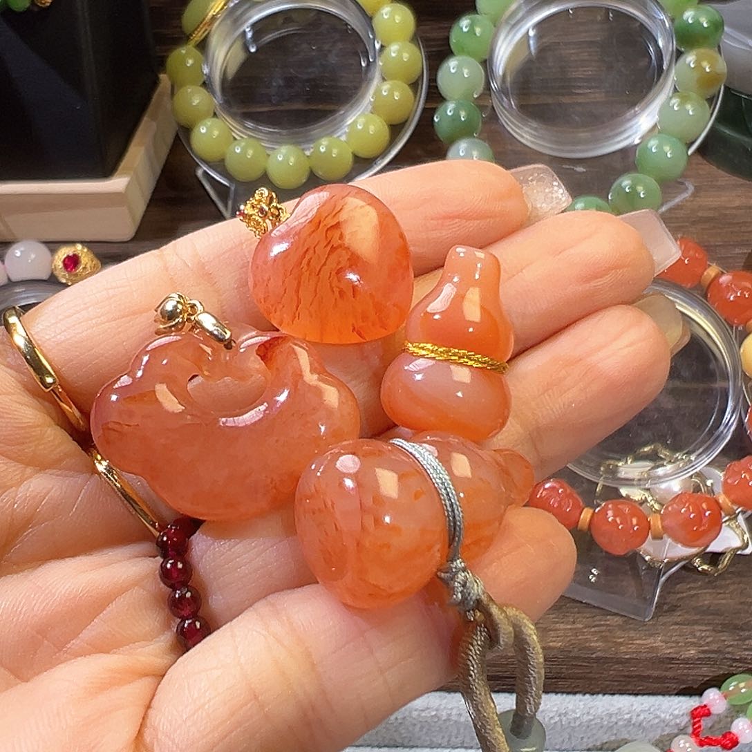 和田玉颈饰银S925镶嵌