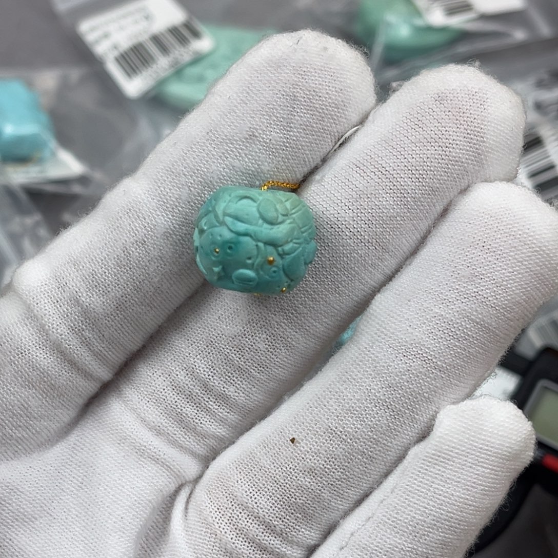 绿松石未镶嵌星球珠