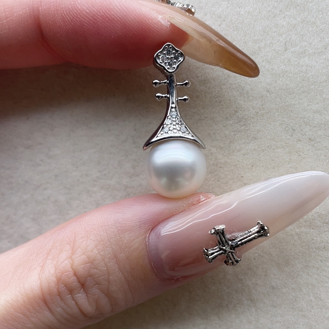 银S925镶嵌吊坠36海水珍珠