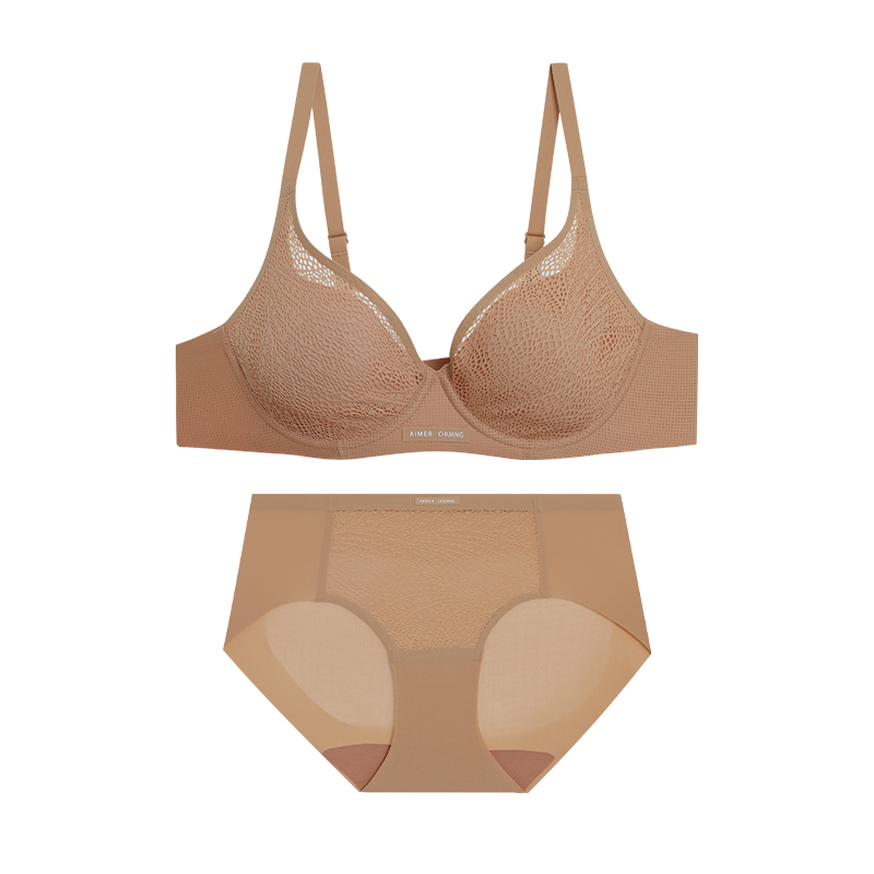 【董洁同款】爱慕CHUANG明动6粉底液内衣薄模杯舒适文胸小裤套装
