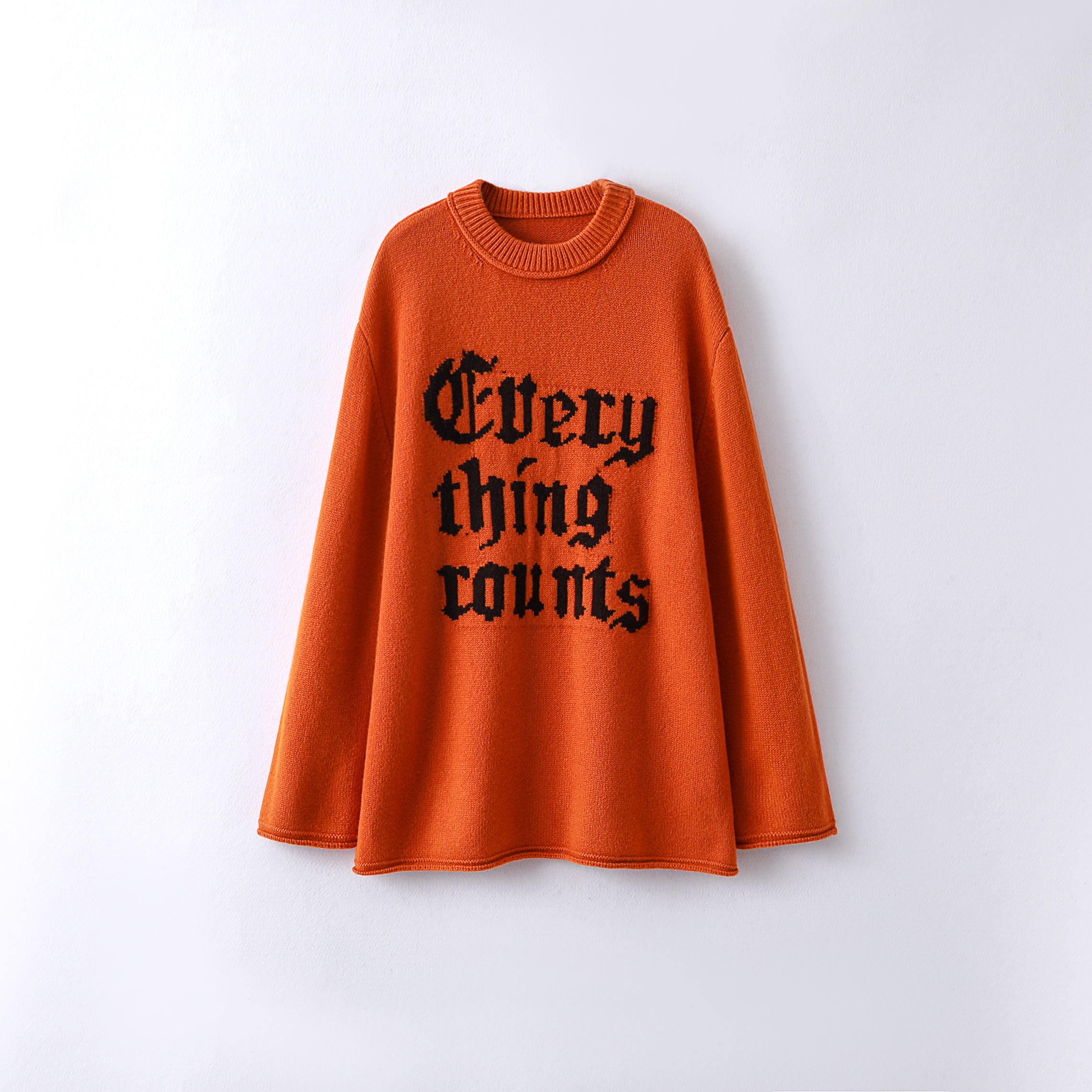  Jiaaaain 【魔法学院】秋冬字母圆领加厚加长休闲女装长款针织衫