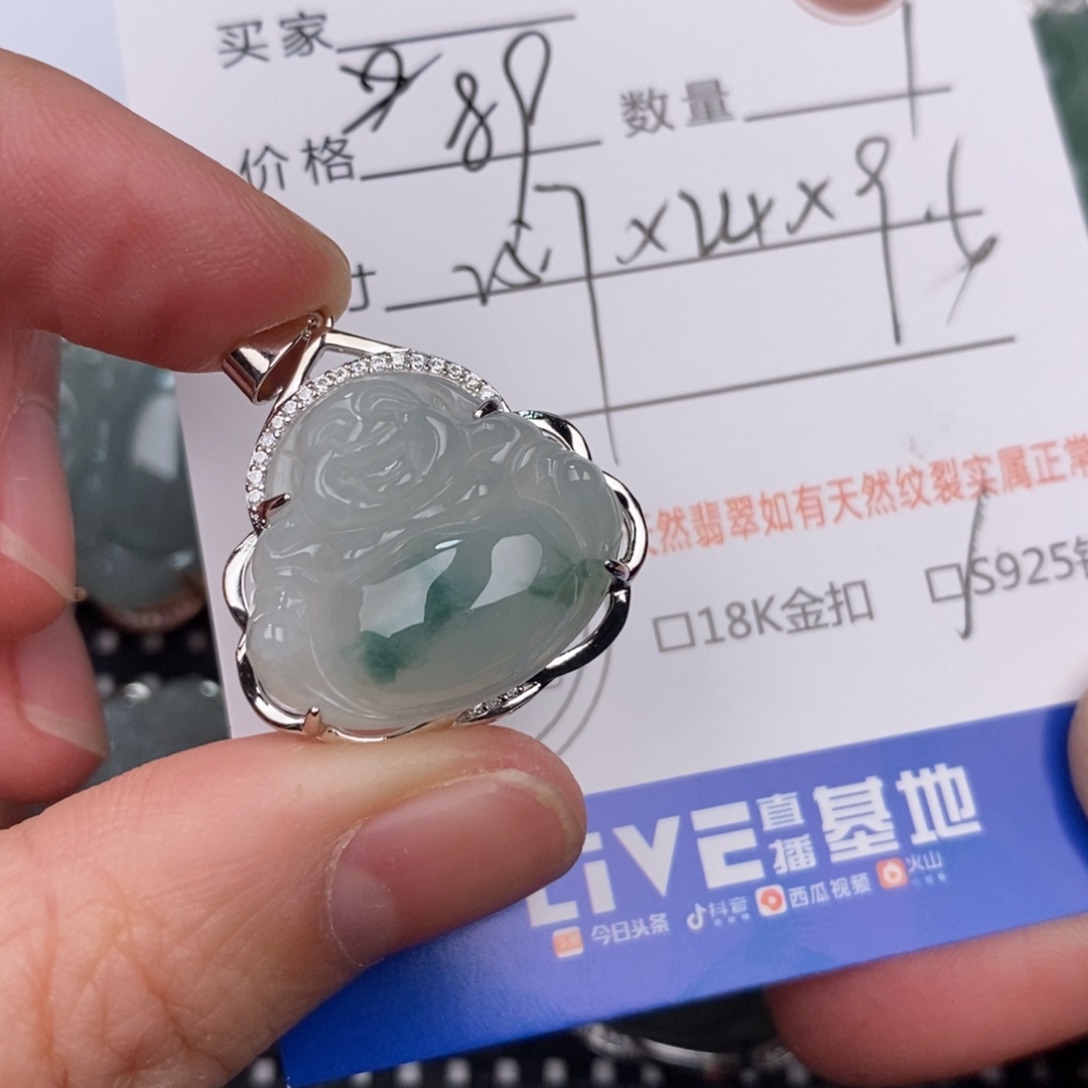 翡翠银S925镶嵌颈饰