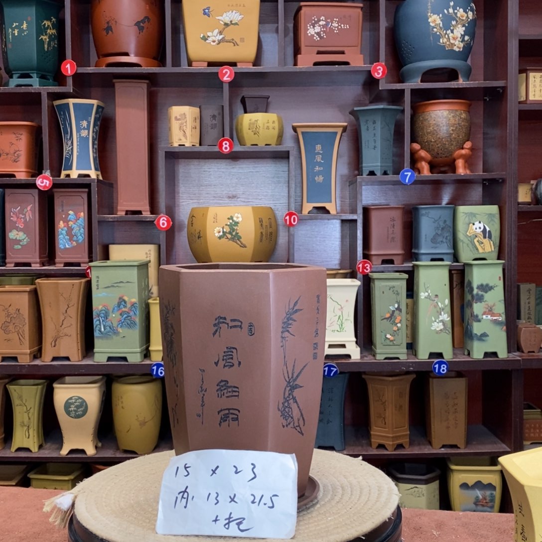 紫砂花盆紫砂花盆