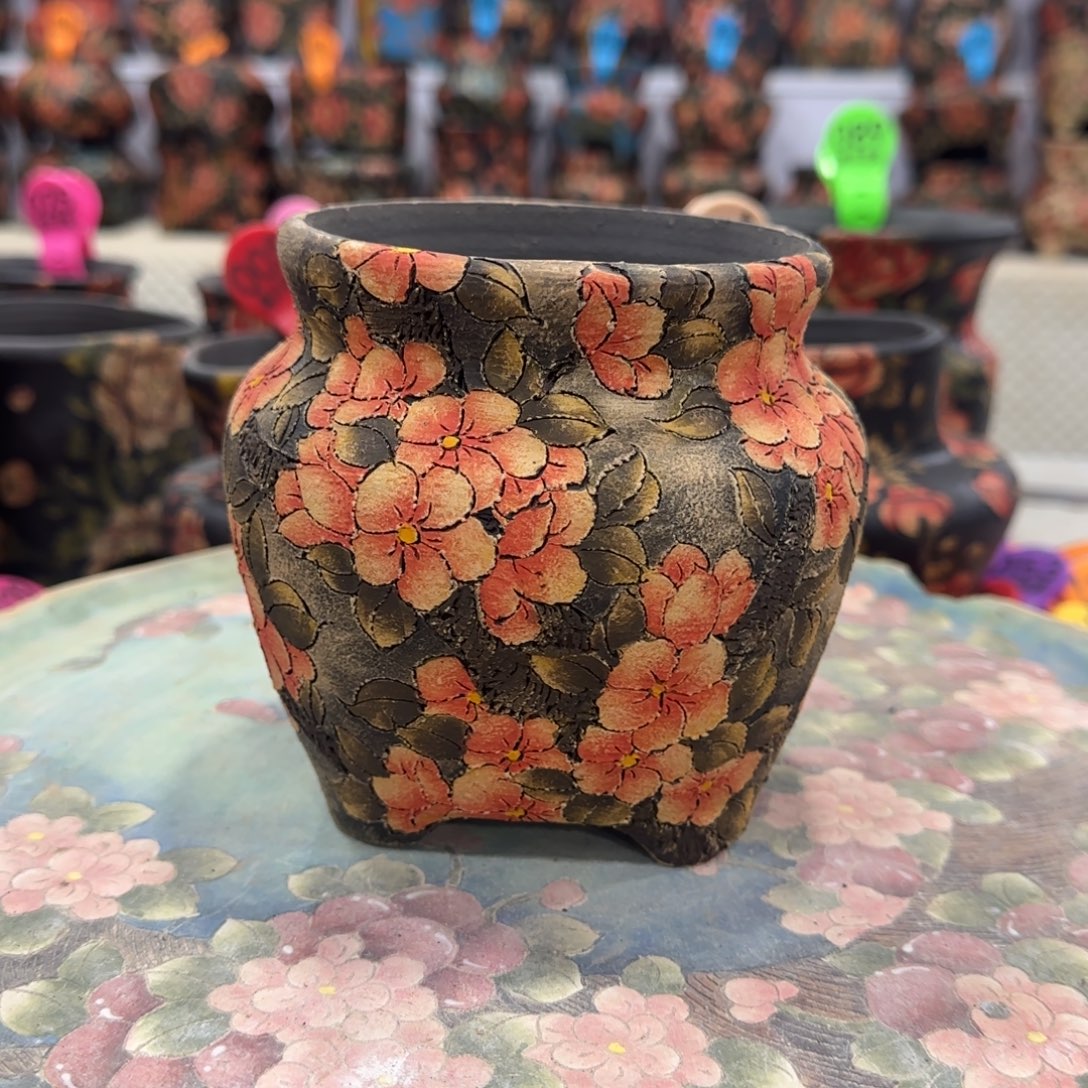 花盆紫砂精品多肉手绘花盆