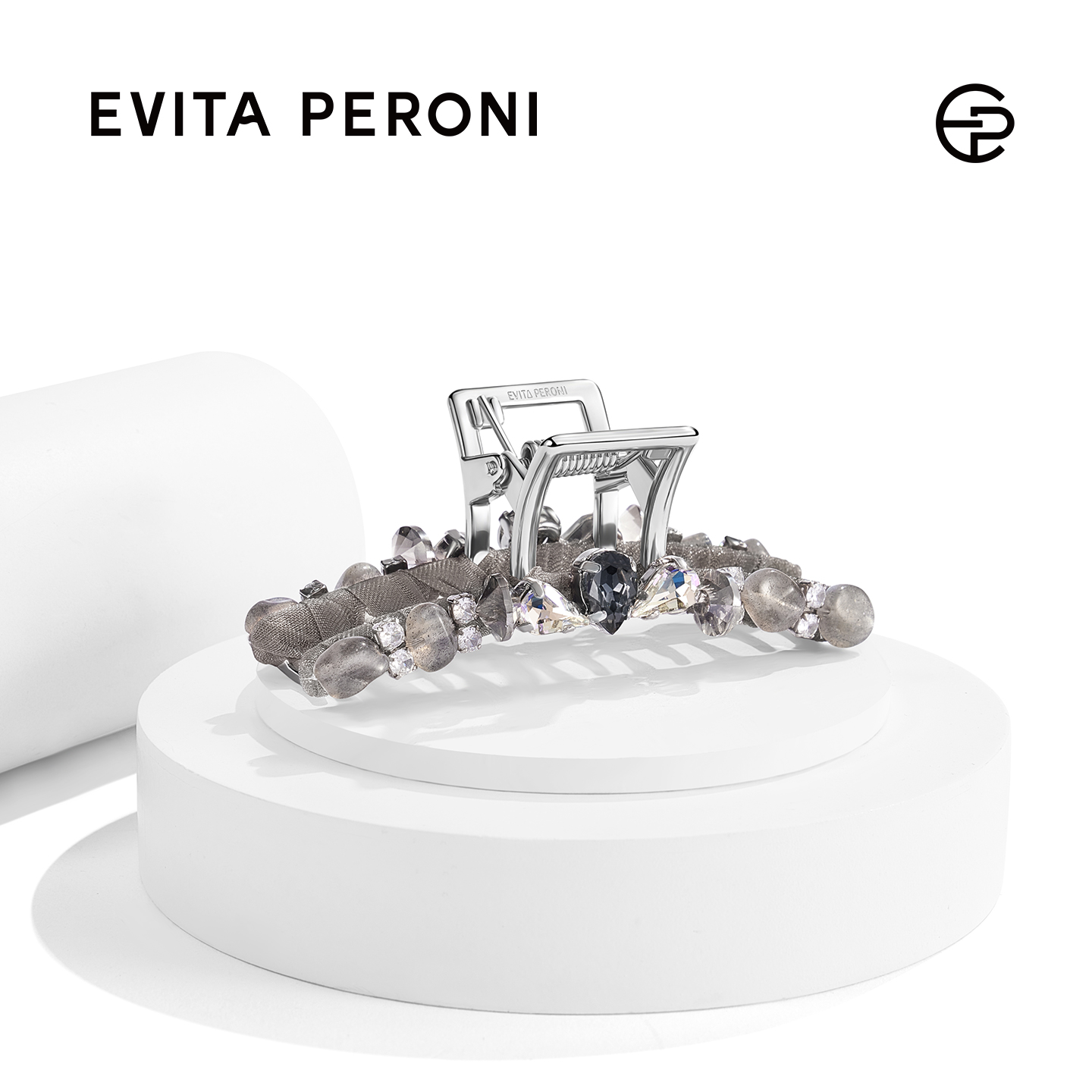Evita Peroni/依慧达月光焕镜系列中号抓夹金属鲨鱼夹女发夹ZB
