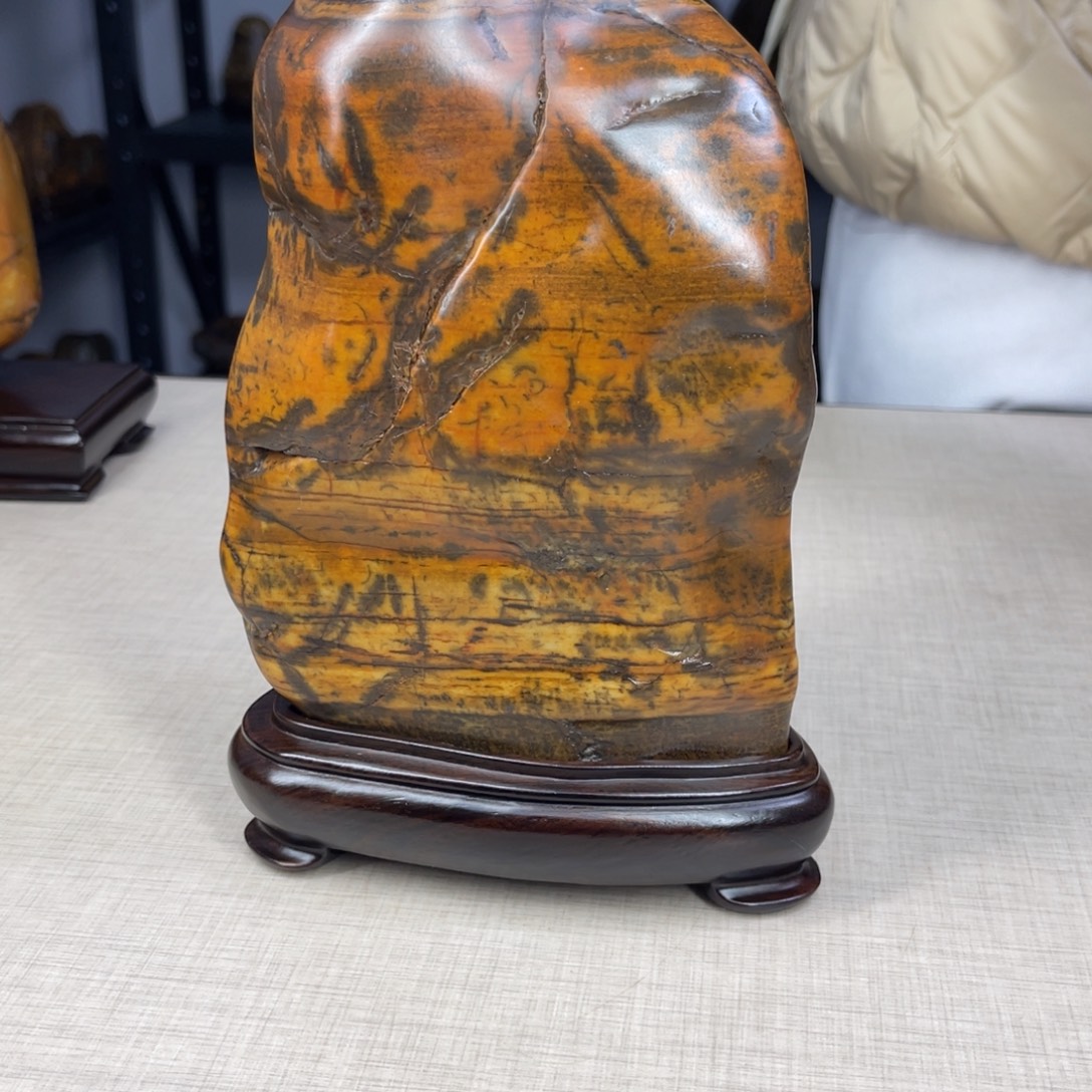 石材广西大化彩玉石配底座不包邮