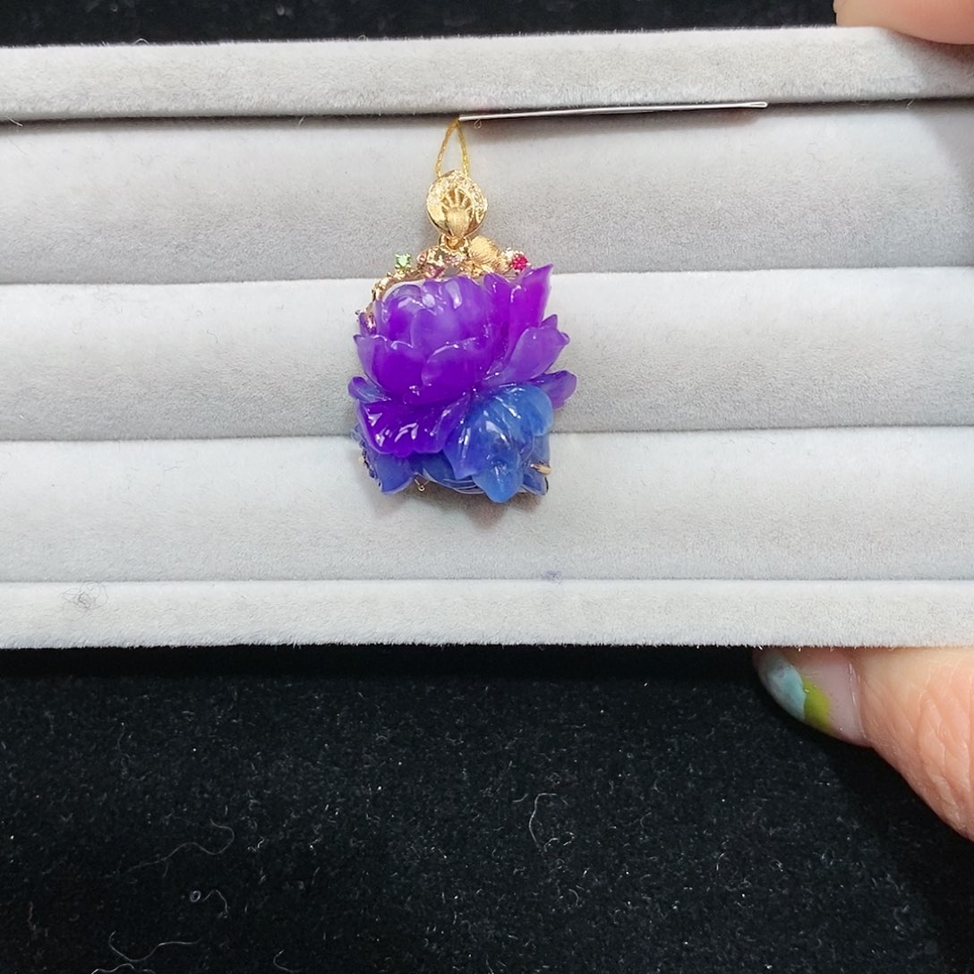 苏纪石（舒俱来）18K金镶嵌吊坠(不含链)