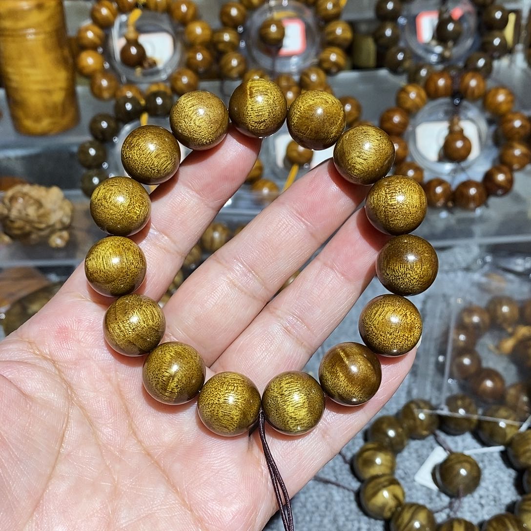 楠木（金丝楠）手串/手链小叶桢楠1.5水波纹手串