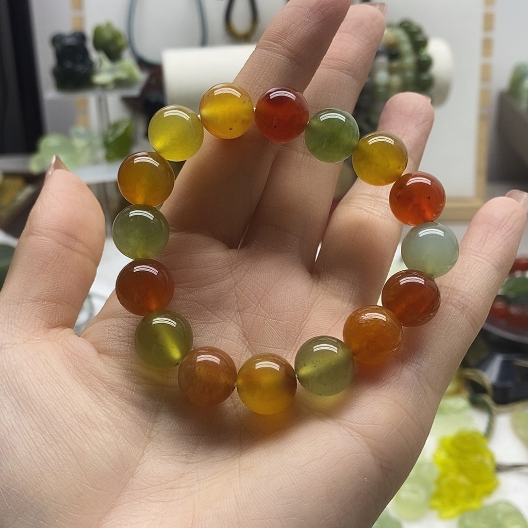 蛇纹石玉未镶嵌手链