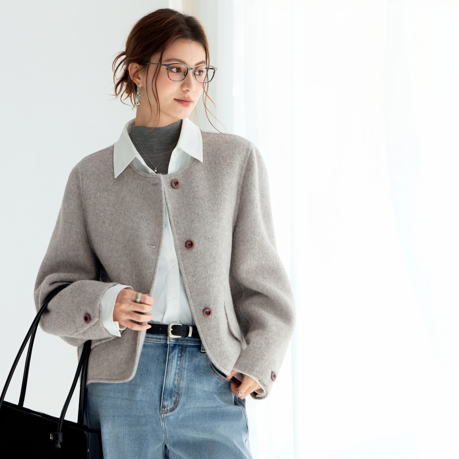 【衣衣专属】伊芙丽毛呢外套1G9970271W