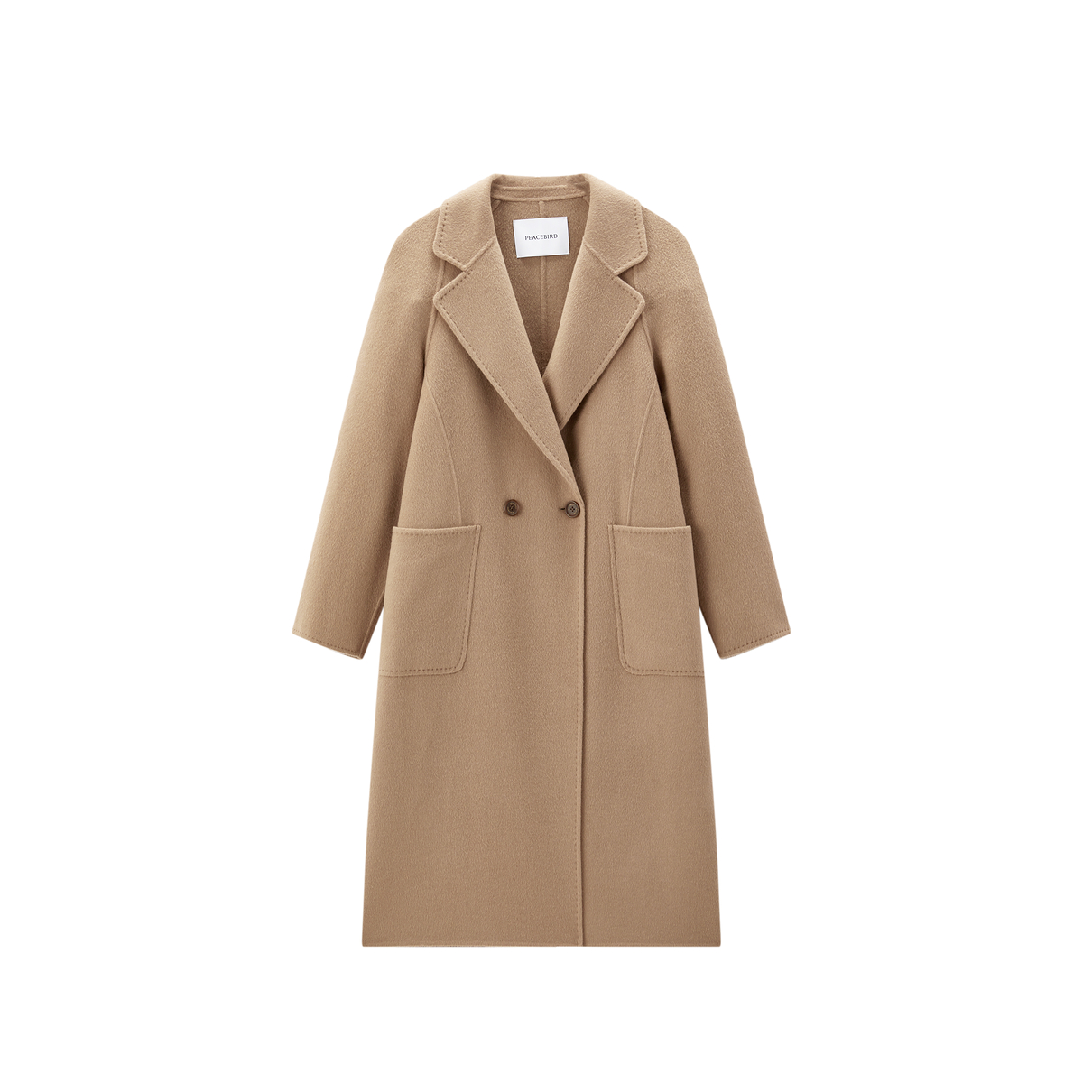 【小余专属】太平鸟翻领双面呢大衣A1AAE420T