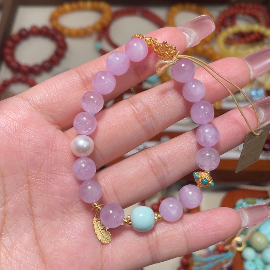 锂辉石手串未镶嵌