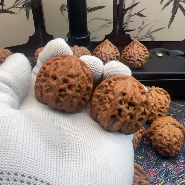 把件文玩核桃38 全品苹果圆