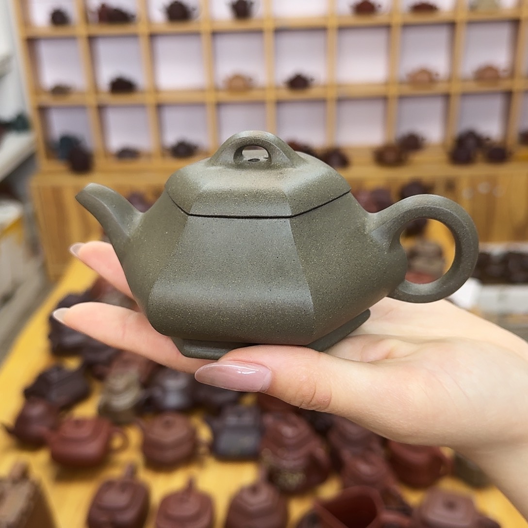 茶壶紫砂紫砂壶六方合欢200cc