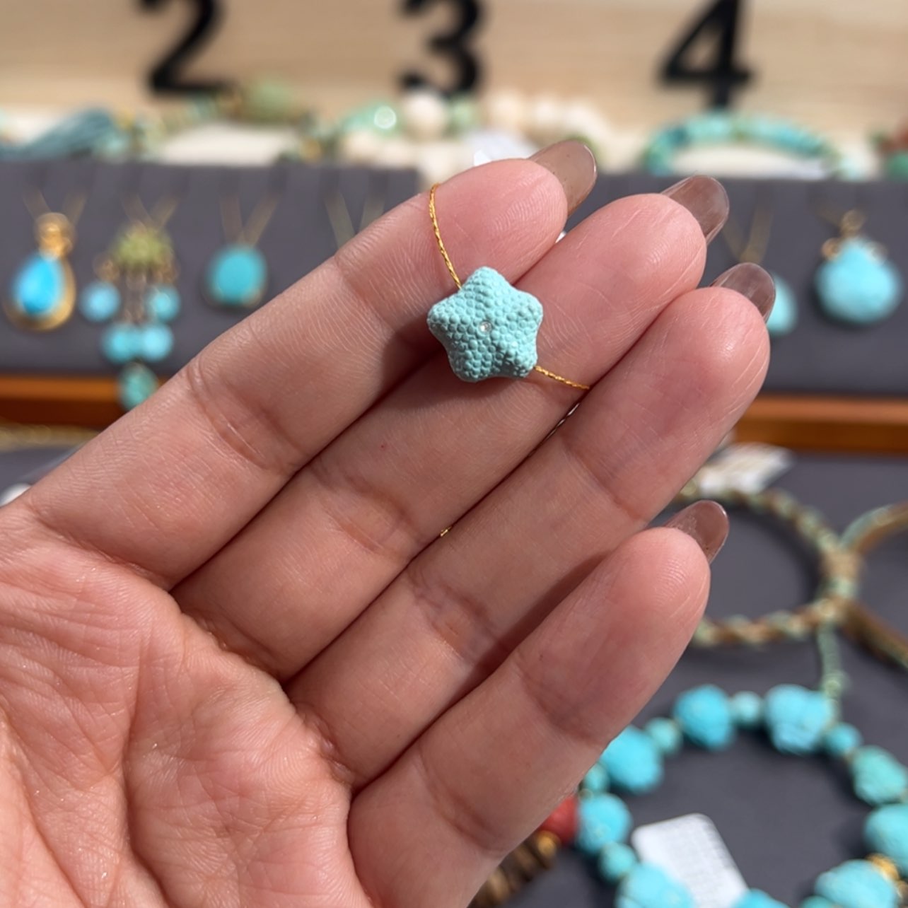 【闪购商品】未镶嵌绿松石把件海星配饰