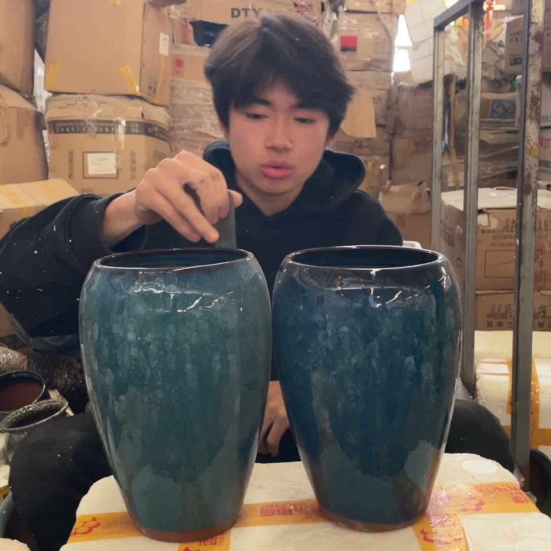 红陶宜兴紫砂花盆