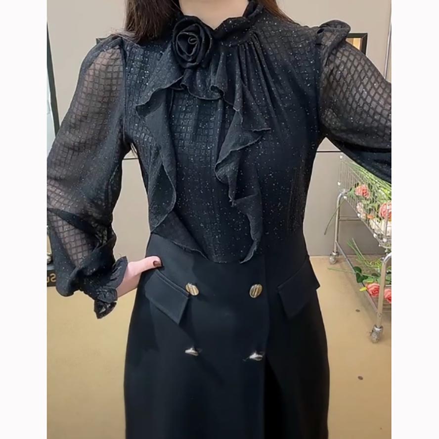 2025连衣裙女新款洋气减龄法式浪漫裙子收腰显瘦别致个性高级感