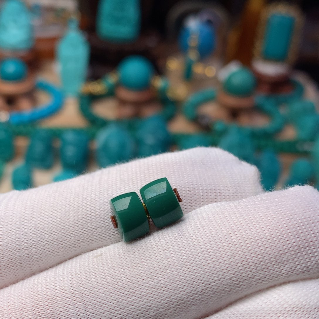 绿松石珠宝奇石未镶嵌8m m