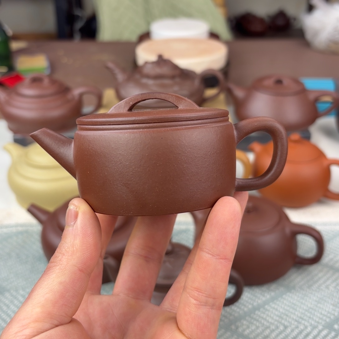 紫砂茶壶汉瓦 紫泥 120cc