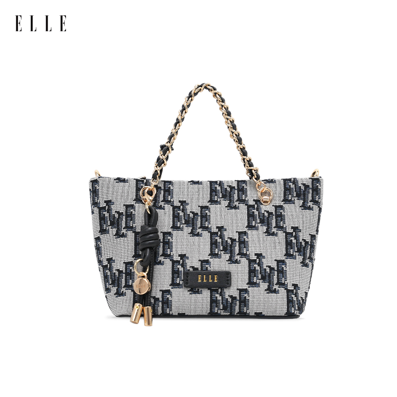 ELLE25年流光琥珀新款爆款轻奢女包时尚提花托特包百搭气质女包