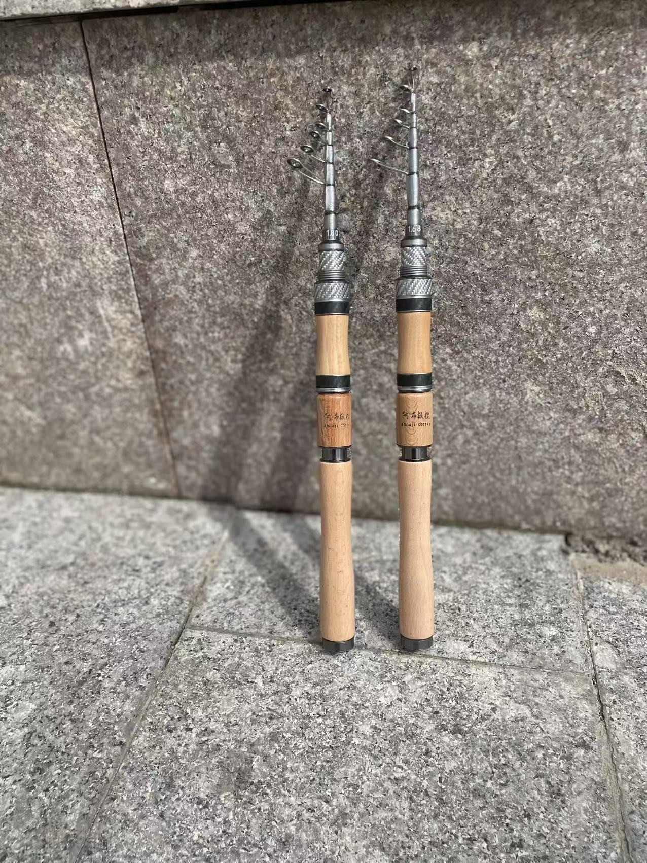 碳纤维UL实木握把可拆卸微物马口杆