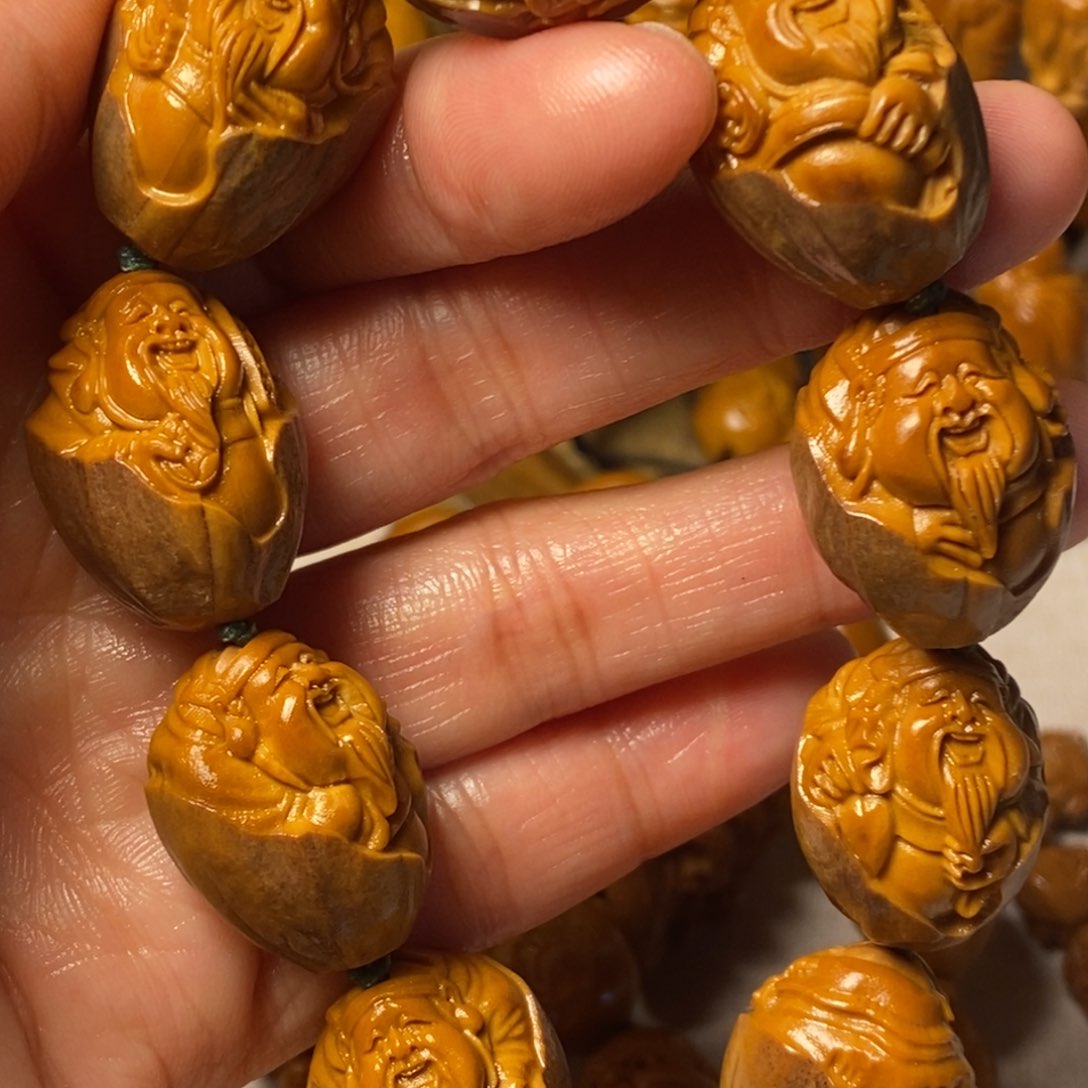 橄榄核手串/手链紫皮包衣财神