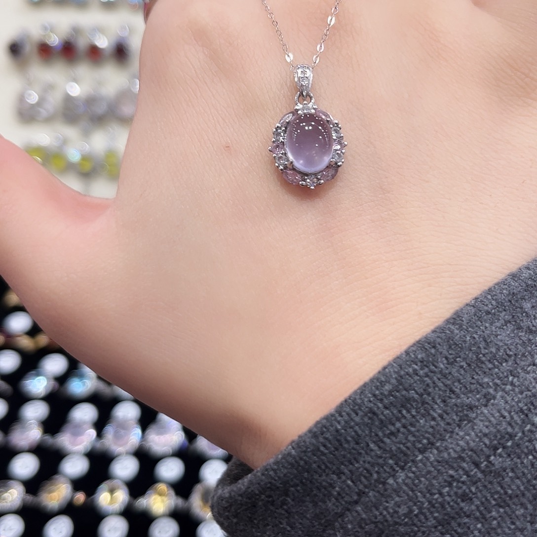 小***露颈饰萤石银S925镶嵌