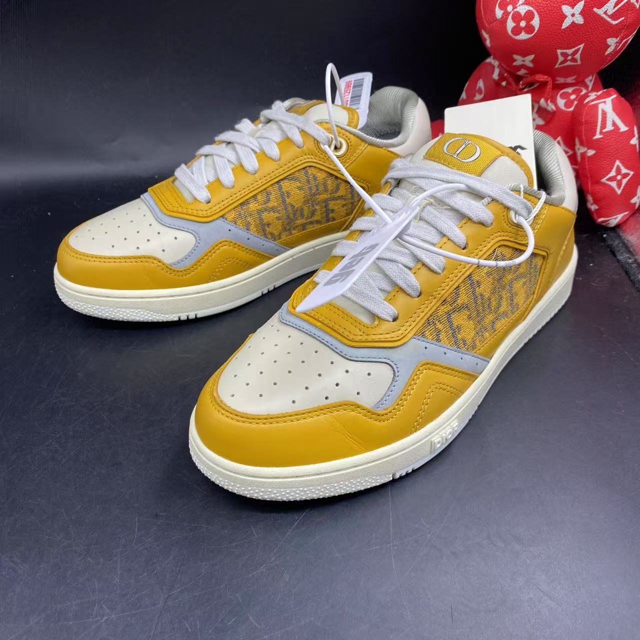 95新 DIOR/迪奥 姜黄色B27老花时尚舒适板鞋39欧码ddm2041