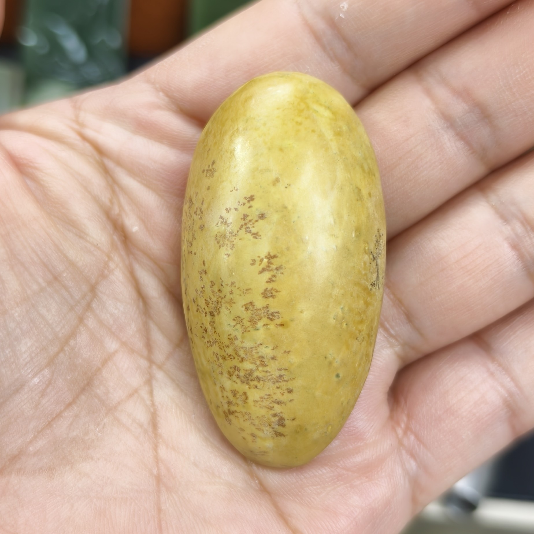 段树林河磨玉黄细皮随行手把石