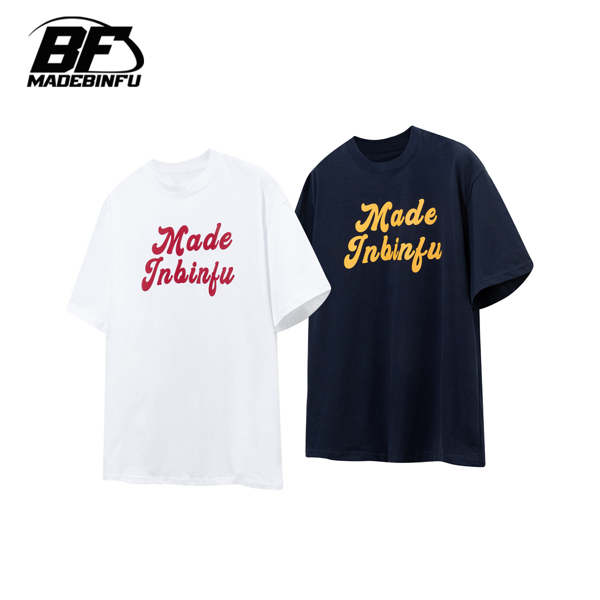 BINFU2025年春夏新款设计感字母短袖T恤