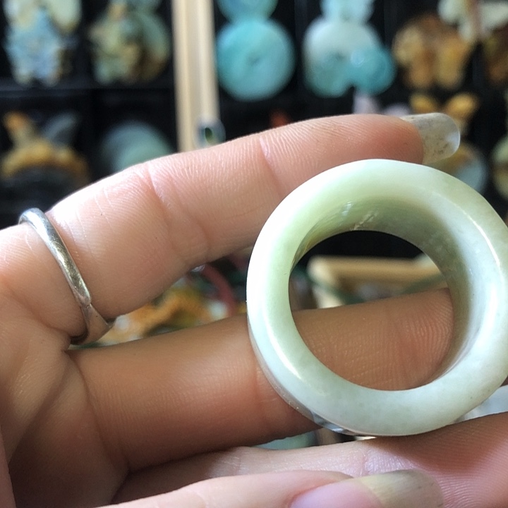 岫玉未镶嵌岫玉戒圈