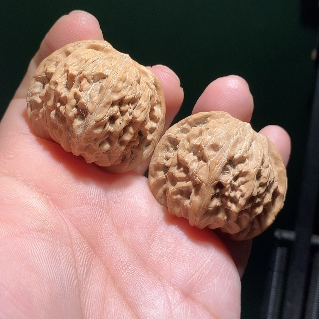 文玩核桃把件42磨盘全品
